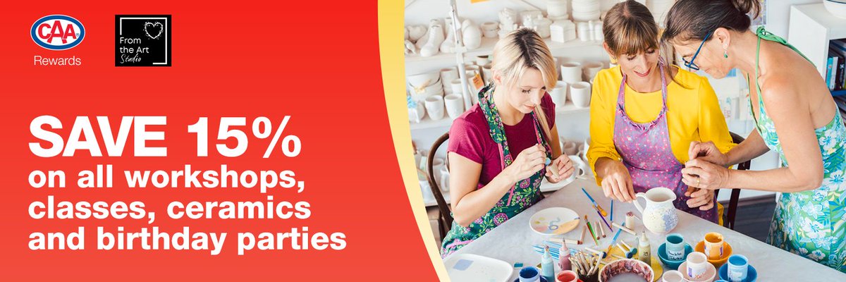 CAANiagara's tweet photo. Brush up on your painting skills with From the Art Studio. Create your very own masterpiece with this new local Rewards Partner and save 15% on workshops, classes, ceramics and birthday parties. Learn more at https://t.co/8Rk8l1wuwT
#CAANiagara #CAARewards #ArtsandCrafts https://t.co/uA54fgXkxY