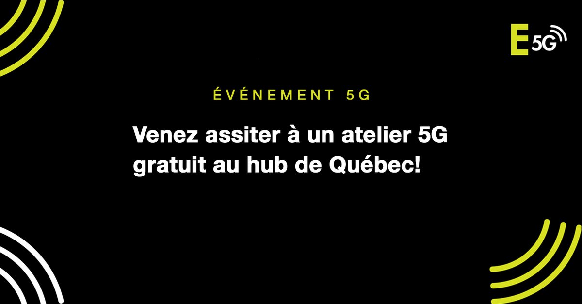 ENCQOR_Qc's tweet photo. Le 5 octobre prochain, un atelier en présentiel gratuit est organisé par ENCQOR 5G et @Prompt_Innov , au Hub d’innovation Québec!
https://t.co/StIjtpQaKN
Inscrivez-vous dès maintenant pour participer.
Faites-vite, les places sont limitées!
#encqor #encqor5G #5G #smes #ipaas https://t.co/Z1OT9EkcWo