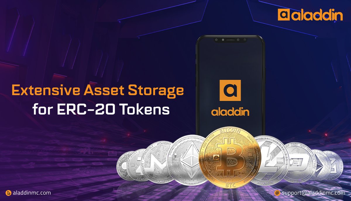 aladdin_wallet's tweet photo. The #Aladdinwallet📲 supports more than 1,600 ERC-20 tokens. The #wallet📲supports all #crypto💰 transactions, and additional token support will be added in the future. 

Visit us:👉https://t.co/ur9nRDsftU

#Aladdin #Cryptowallet #Blockchain #Decentralized #Secureplatform #ERC20 https://t.co/6gpgQFPl2T