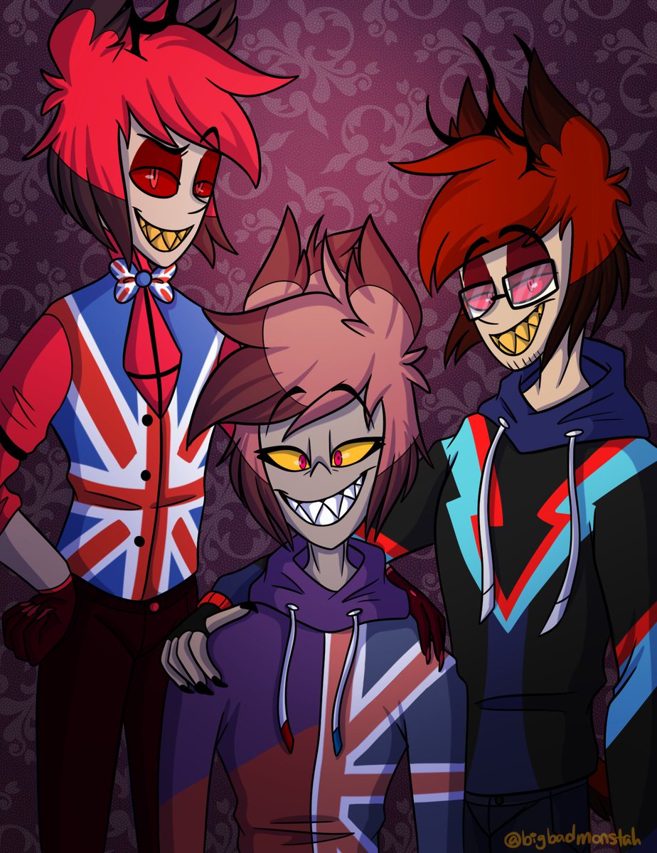 AlastorBritish's tweet photo. Our family portrait drawn by Bigbadmonstah https://t.co/2VAXPIZqRt