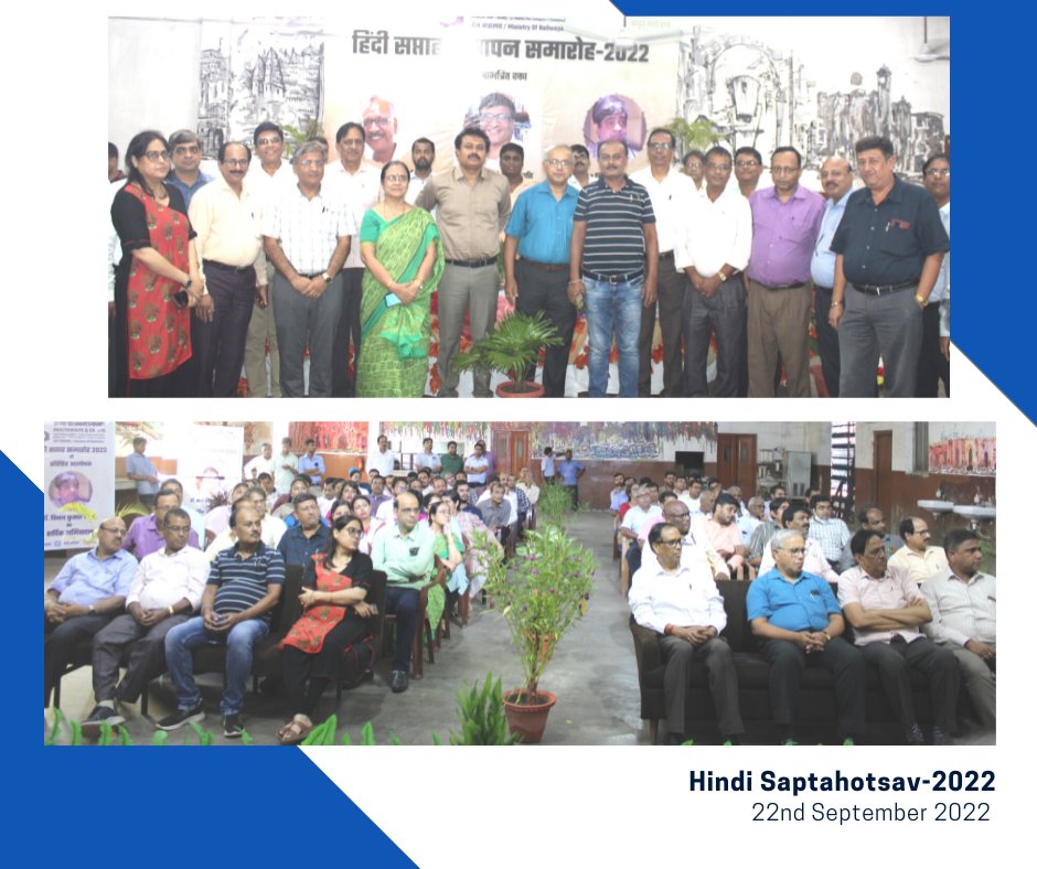 BraithwaiteKol's tweet photo. @BraithwaiteKol (@RailMinIndia) celebrated #Hindi saptahotsav from 15 to 22 September 2022. #HindiWeek #celebration #hindi #language #braithwaiteindia #ministryofrailways #hindisaptah @YatishKrIRSME https://t.co/365gBpxsuy