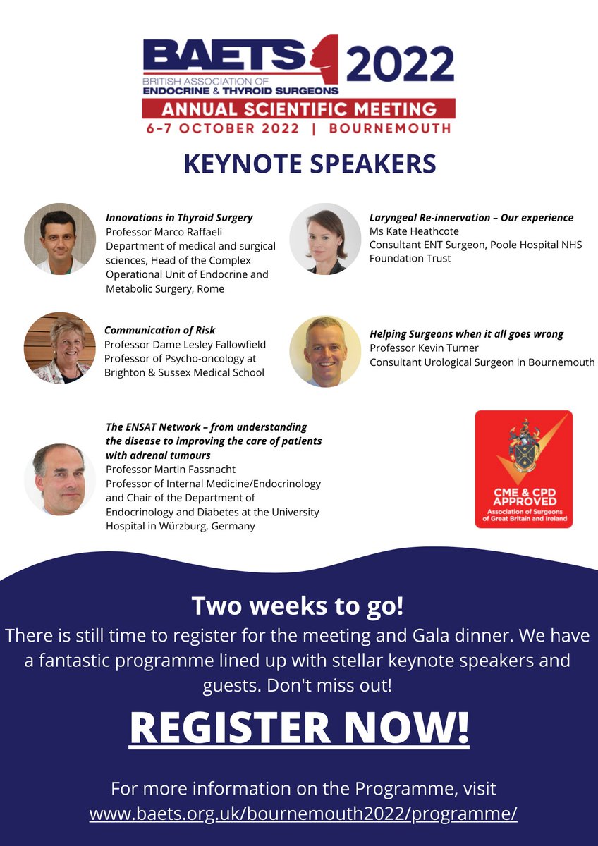 #BAETS2022 is in two weeks! Have you registered? It's not too late, don't miss out! REGISTER NOW! baets.org.uk