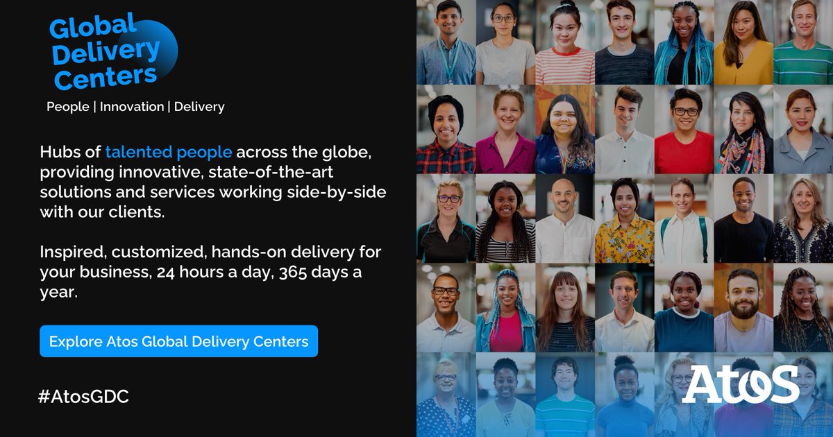 isintjago's tweet photo. [#AtosGDC] ✨ Atos Global Delivery Centers are hubs of talented people across the globe, providing innovative, state-of-the-art solutions and services working side-by-side with our clients.
Check out interesting facts about our GDC 👉 https://t.co/6hRO9rA5hd https://t.co/yDbPLtu7Hn