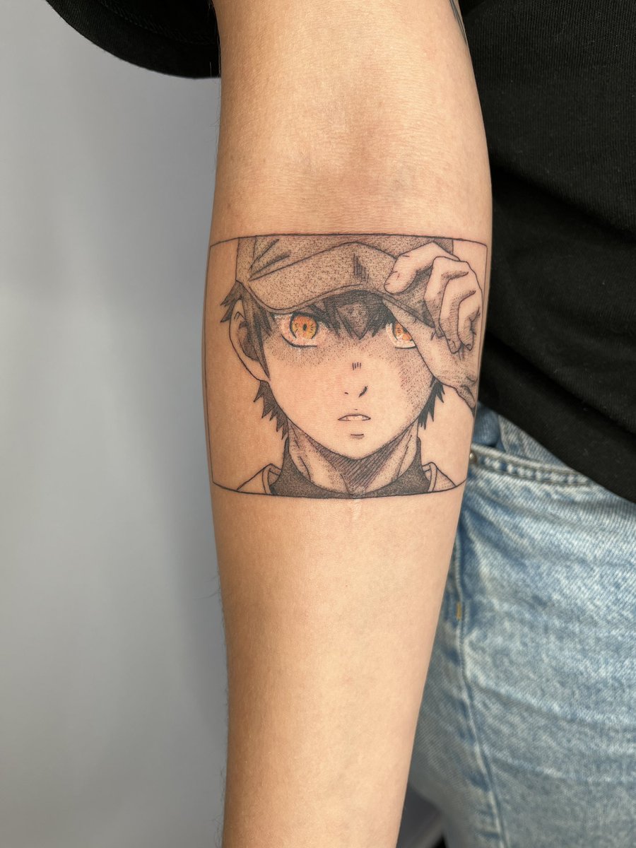 ctakigawas's tweet photo. Obsessed with Eijun 🧡 but really considering book another tattoo appointment to get Miyuki ✨
#ダイヤのA https://t.co/ggoR57uzCe