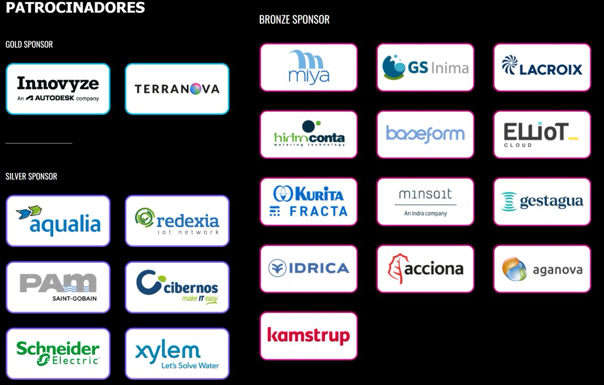 iservia's tweet image. Gracias a todos los Patrocinadores y Ponentes

Bronze: @miya_water  @GsInima @LACROIXSofrel @HidrocontaSA #Baseform @Elliot_Cloud @KuritaGlobal @minsaitbyindra @Gestagua_Saur @IdricaHQ @ACCIONA #aganova @KamstrupGroup