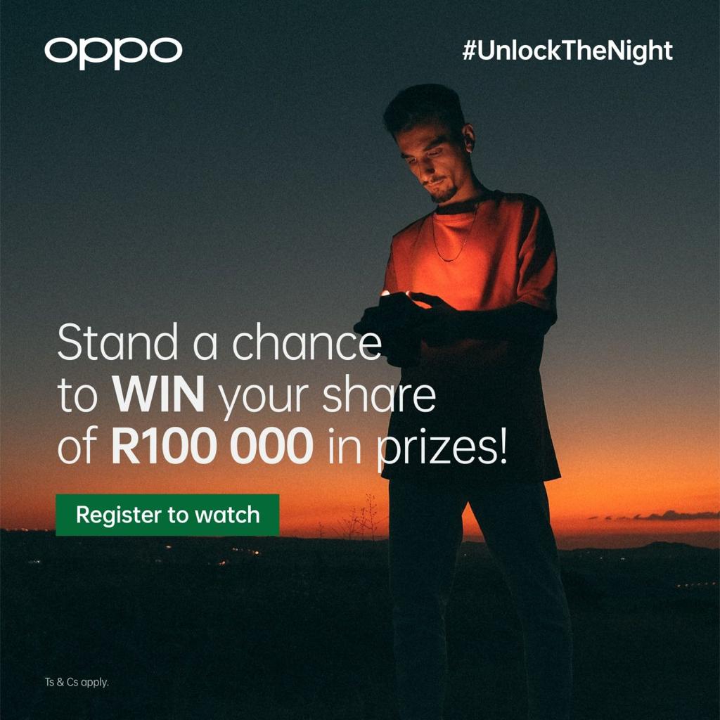WasThandiwear's tweet photo. A share of R100k in prizes is up for grabs. All you have to do is to just register to watch the OPPO #Reno8Series livestream here https://t.co/WafuCQgZt0 

Make sure that you follow OPPO South Africa to be in the running to win #UnlockTheNight #OPPOZA https://t.co/FyNeJXJRAt