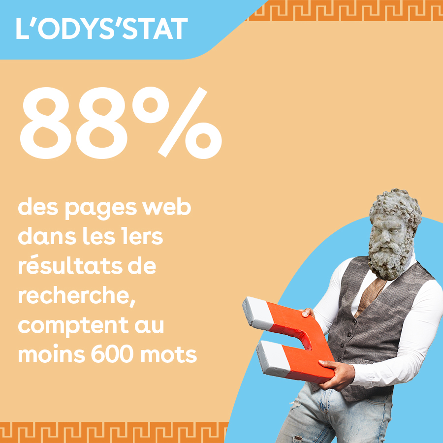 SalesOdyssey_FR's tweet photo. Parmi les pages #web recensées sur les premiers résultats des #moteursderecherche, 88% comptent au moins 600 mots
Gardez l’info sous le coude au cas où votre client veuille un site vitrine pour faire du trafic 😉

Source : https://t.co/EKPVRbnqpi

#OdysStat https://t.co/7XhQn7B81C