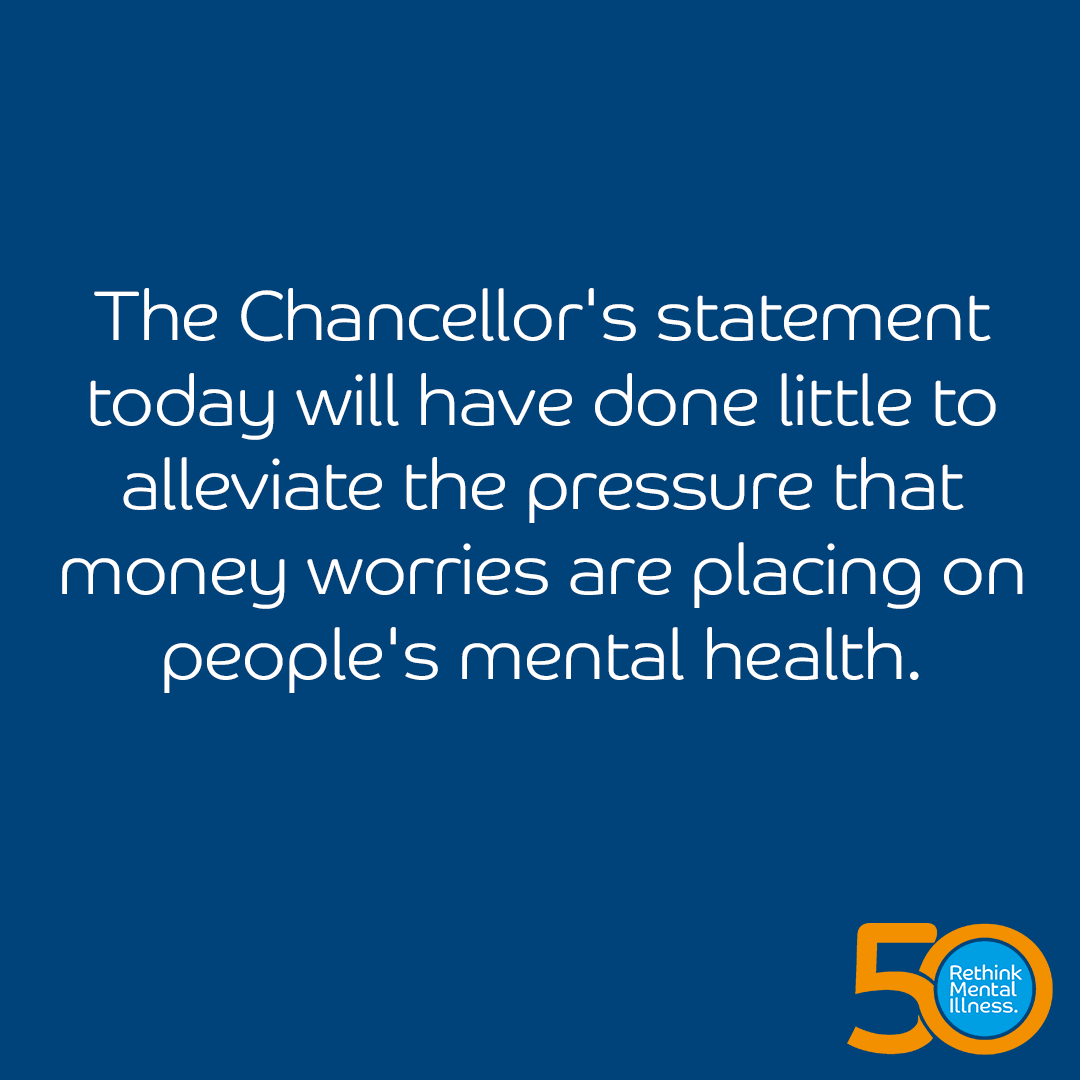 Rethink_'s tweet photo. 🧵THREAD

Money worries have a significant impact on our mental health.

Here are some of our thoughts about the Chancellor's announcement this morning 👇

(1/3) https://t.co/PF8rDvBTuY
