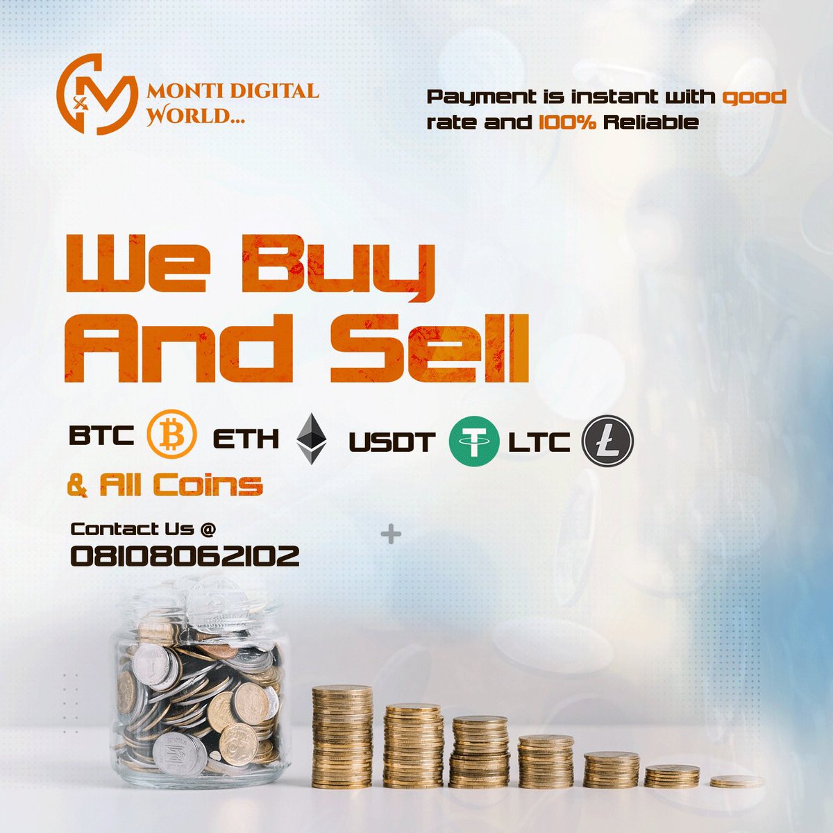 montiworld_'s tweet photo. Trade at the comfort of your home.
Trust worthy, Fast and Reliable.
#cryptocurrency #cryptoworld #USDT #BTC #ETH https://t.co/J1jdEIK4u4