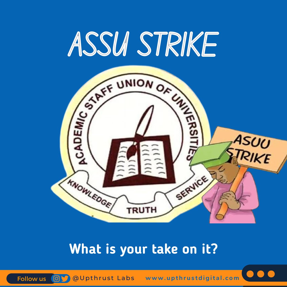 GroupUpthrust's tweet photo. what is your opinion about this?
Who do you this affects the most?
The lecturers or the students?
#asuustrike #upthrustdigitals #bb24 #cuppy #wike https://t.co/WBwf9OkOY8