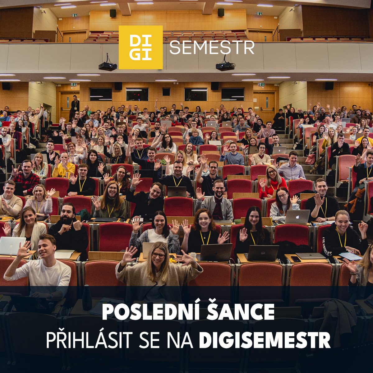 Děláš všechno na poslední chvíli? Tak se přihlas na Digisemestr! Registrace ke studiu digitálního marketingu končí dnes o půlnoci. digisemestr.cz