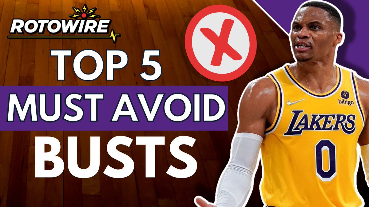 RotoWireNBA's tweet photo. ❌Do not draft these 5 star players.
#MustAvoid #Fantasybasketball #NBA
🚨New Video from @wha1en
📺 https://t.co/EOl1MYg7B9 https://t.co/6qx2NrBwH7