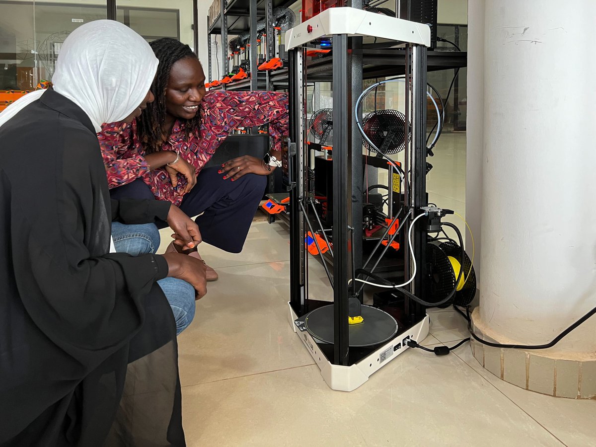 Trilab3D's tweet photo. With the support of #czechaid B2B Program, @Prusa3D  embarked 3D printing in the Gambia for healthcare and education. This creates the third largest 3D printing farm in Africa, which also includes the new TRILAB DeltiQ 2 printer.

#Make3DLimited #Make3DGambia #3Dprinting https://t.co/TmfMY9m1aV