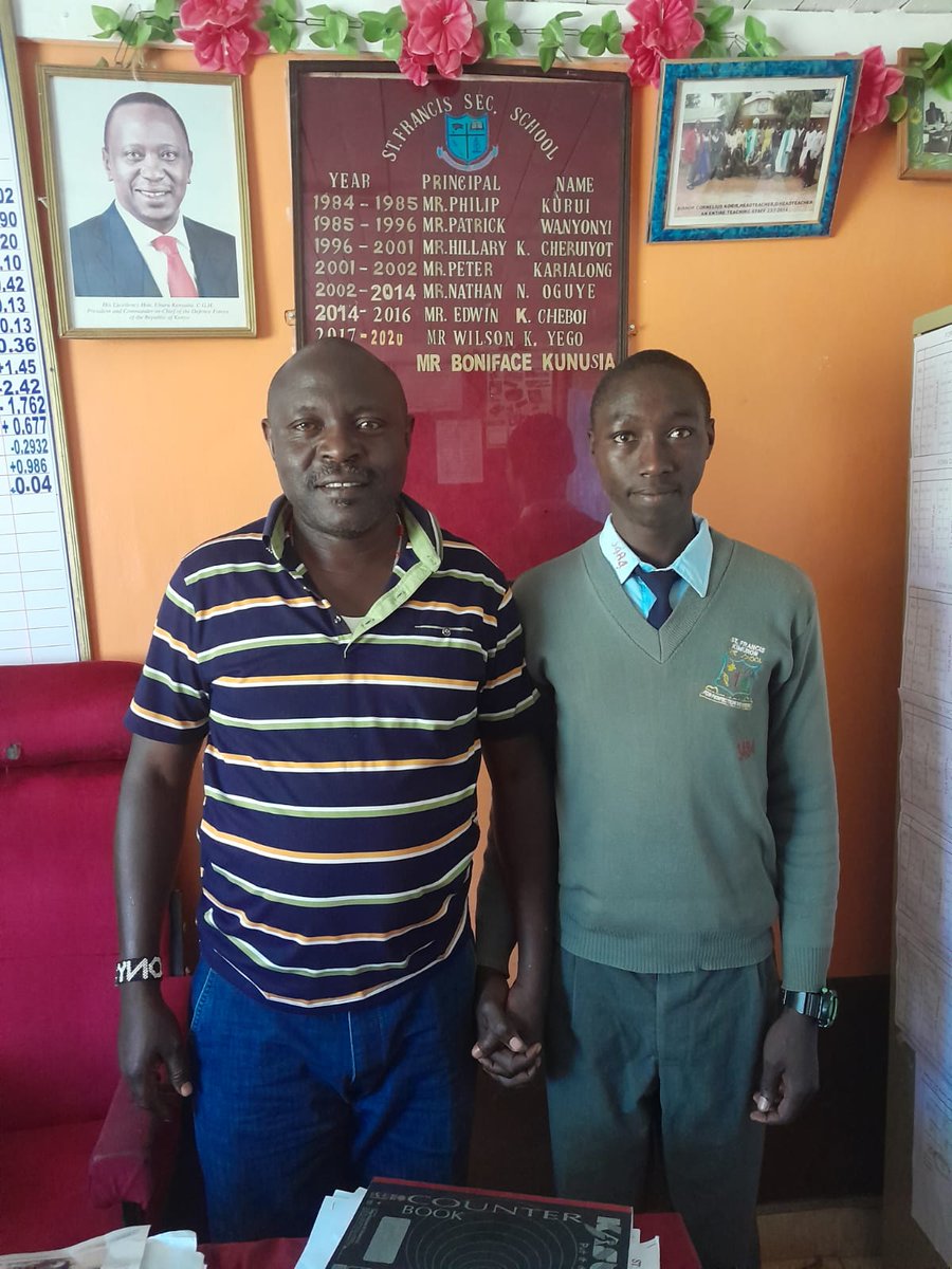 Kimuron_High22's tweet photo. Principal Kunusia with Frankline Kimutai before departing for Arusha. https://t.co/Lo1RiSVlDs