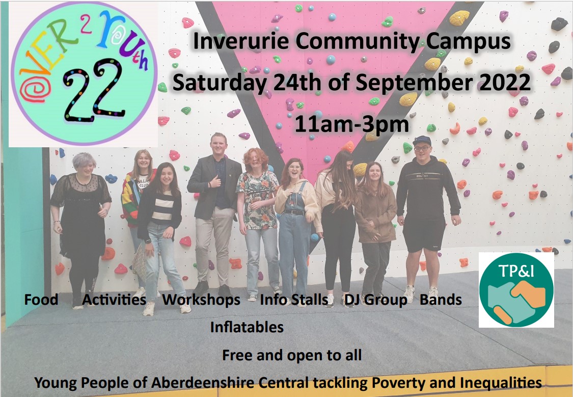Happening tomorrow! 
This event was planned, and will be delivered by the young people of central Aberdeenshire. Over the past year, each youth group has identified a theme relating to the challenges they face relating to poverty and inequalities and will showcase their findings.