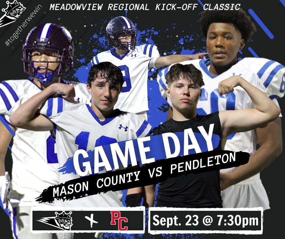 MasonCoFootball's tweet photo. Gameday! First home game, and opening of the turf field! #BeatPendleton #TogetherWeWin https://t.co/rBJFLfl9YN