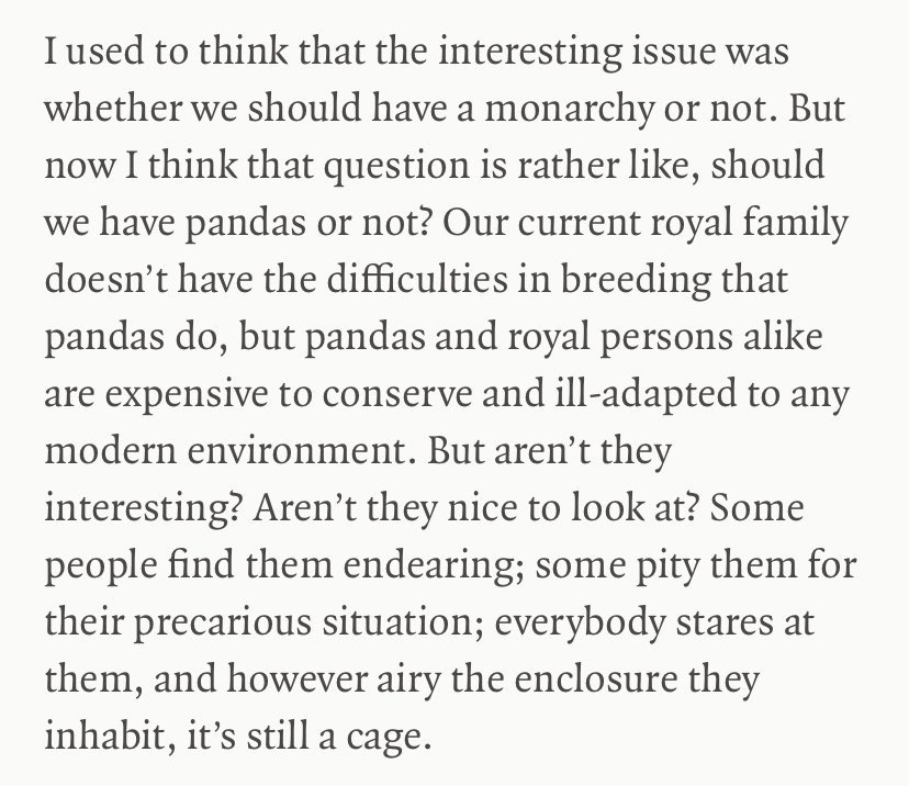 Hilary Mantel on our monarchy, past and present 👇 (With thanks to @RobbieHand for the reminder of this absolutely zinging piece)