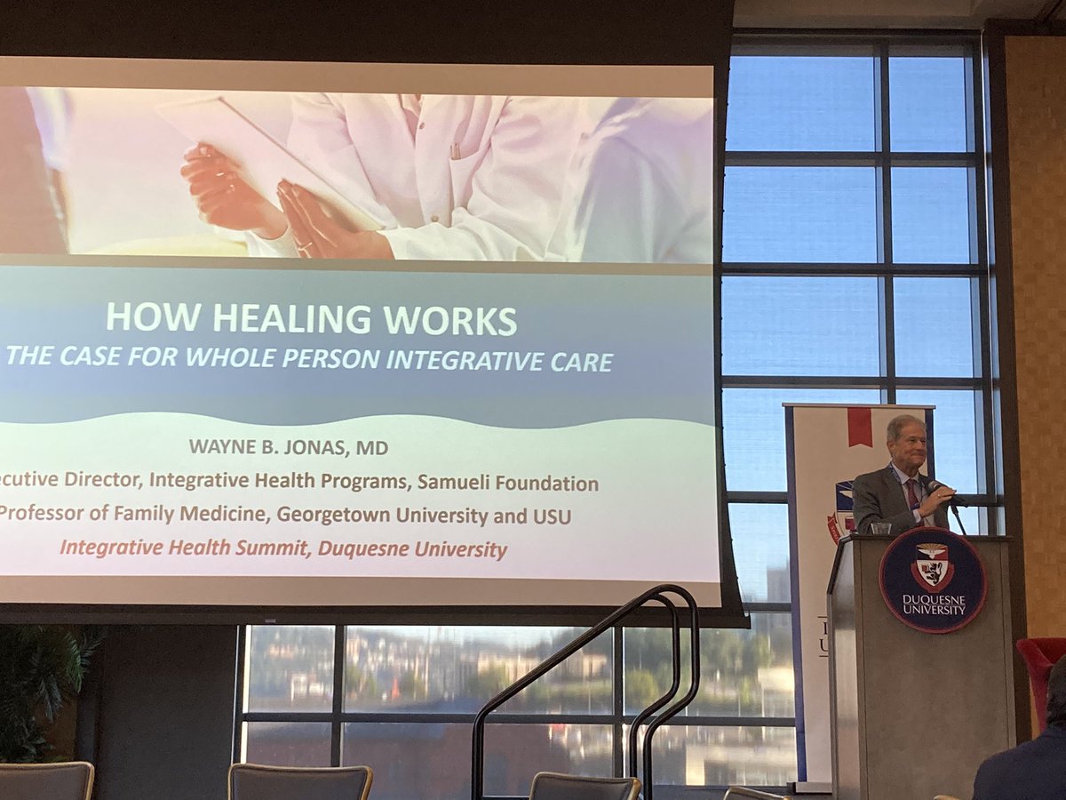 mduanemd's tweet photo. Looking forward to the opening keynote session by Dr. Wayne Jonas at the Frizky Family Integrative Health Summit.
#HowHealingWorks #fridaymorning
@duqedu @DrWayneJonas @SamueliFound @DrVondaWright @FMEC_ https://t.co/7AAVazI7Np