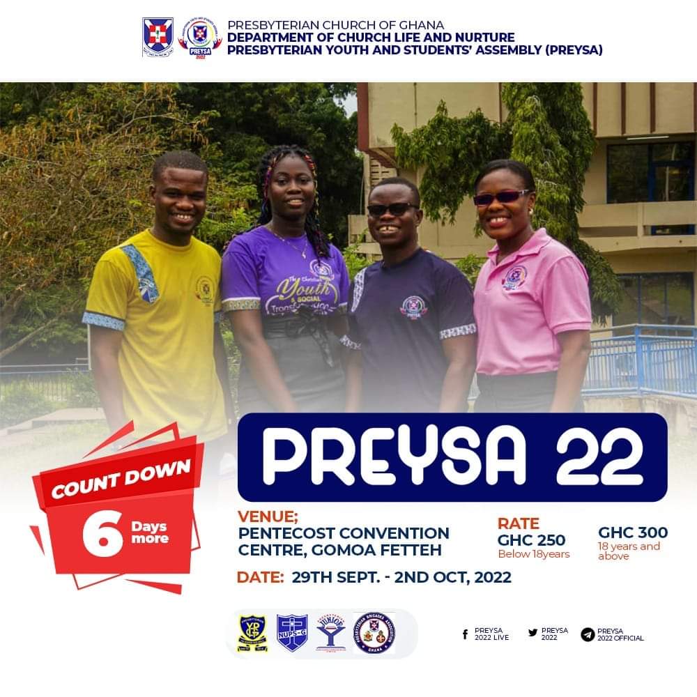 preysa2022's tweet image. COUNTDOWN⏳⏳⏳⏳

Hi Presbyterian Youth,

It's about time❗❗❗

#PREYSA2022 
#inspiredtotransform