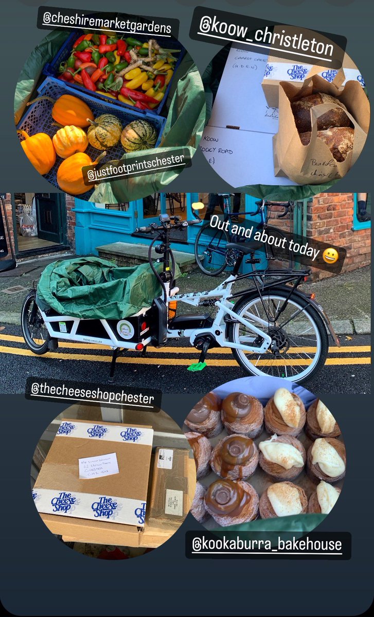 It’s a lovely day for getting out and about on a bike in Chester. Suns out, you know what that means - smiles on faces. Let’s be happy folks 😀 @ShitChester @chestertweetsuk #deliveryman #bikesnotcars #sustainable #ecofriendly #supportlocal
