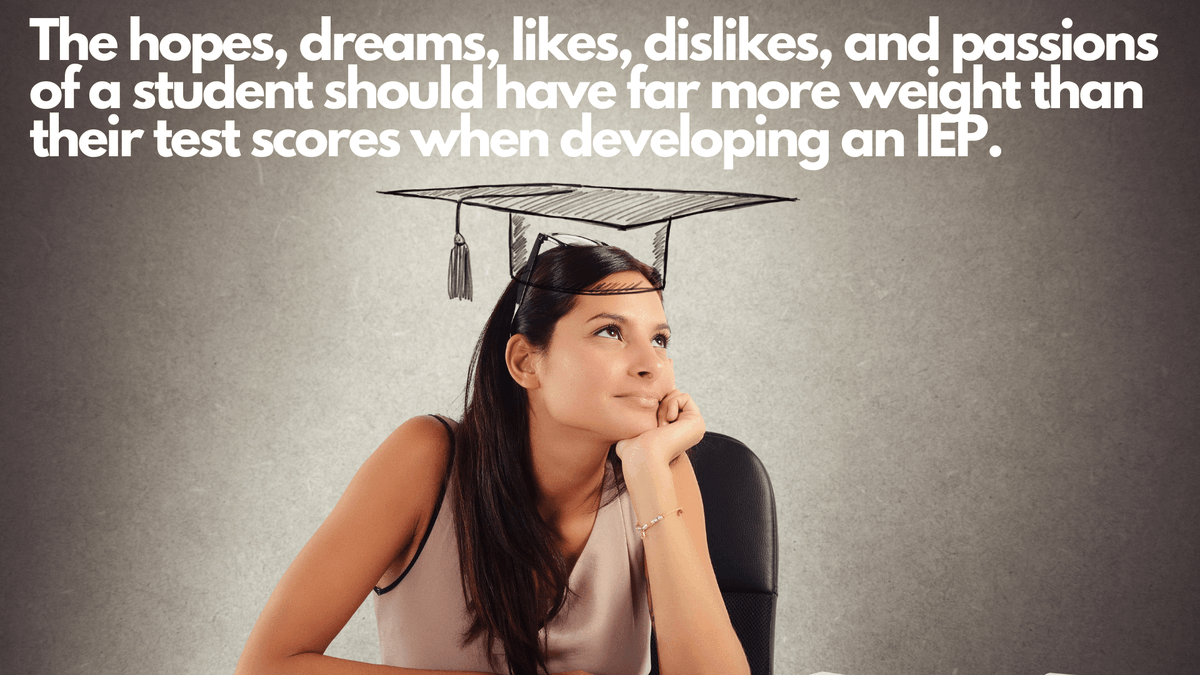 leeannjung's tweet photo. The hopes, dreams, likes, dislikes, and passions of a student should have far more weight than their test scores when developing an IEP. #LeadInclusion #EdChat #UDL #UDLchat #Inclusion #EdLeadership https://t.co/3DbstIoDCE
