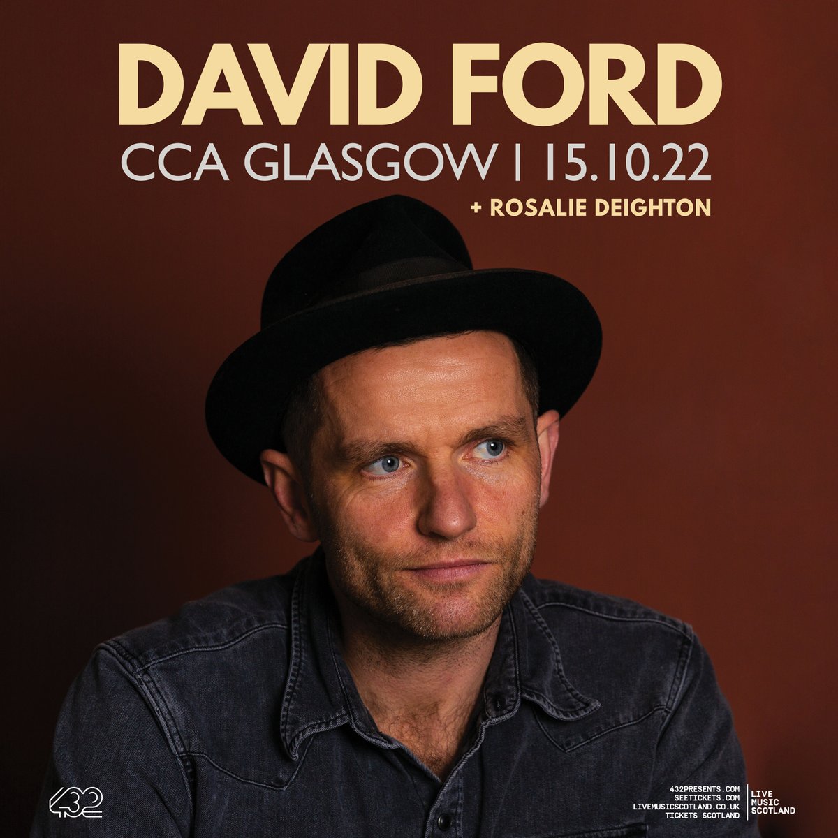 Award-winning songwriter @davidfordisdead returns to Scotland in support of his eighth solo studio album, Love and Death 🎉 @CCA_Glasgow | 15.10.22 🎟: bit.ly/3O5ig8c