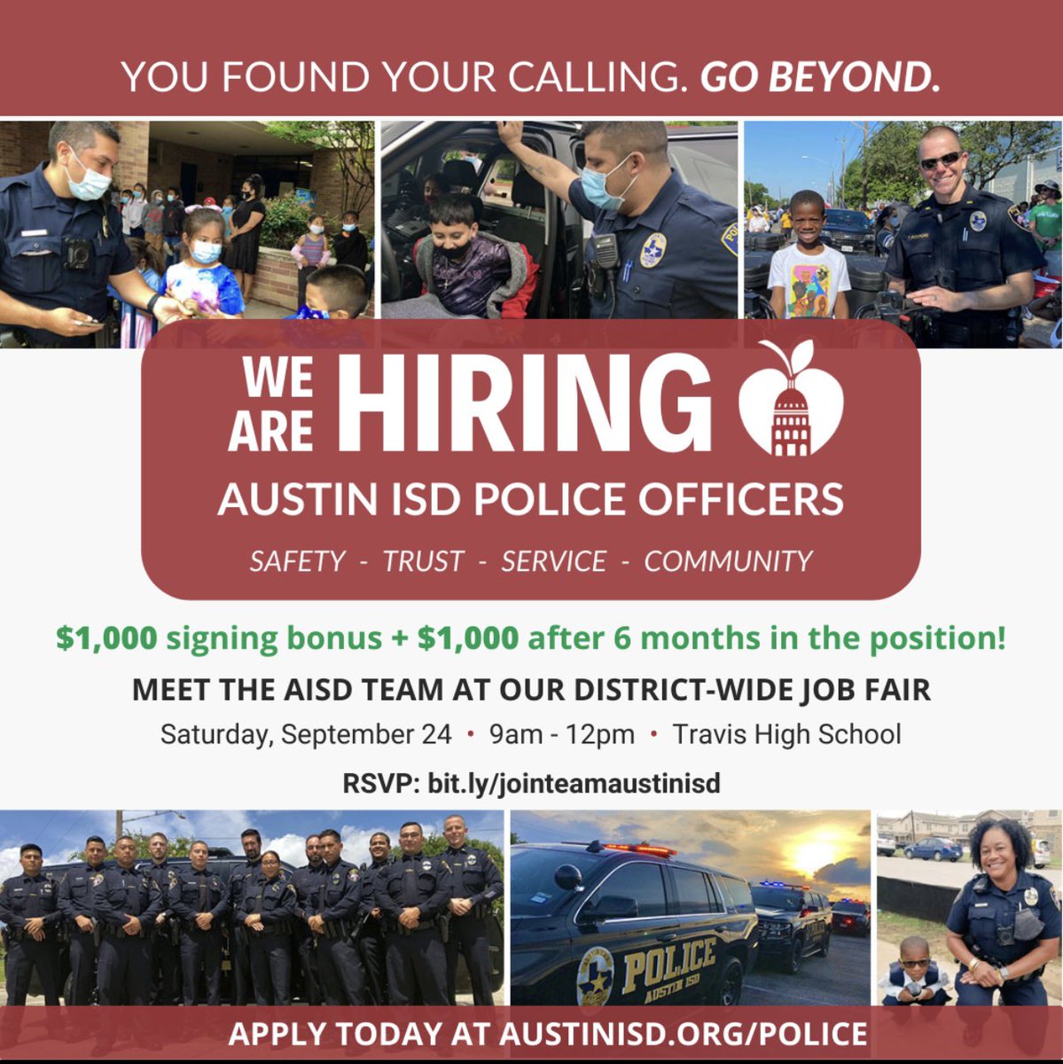 Come see us tomorrow @TravisRebels from 9-12!! We would love for you to join our team! @AustinISD @anthonymays5 @WeAreAISD #AISDgamechanger