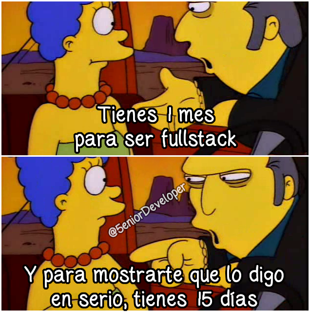 5eniorDeveloper's tweet image. La consultora que me contrató como junior después de presentarme como Senior con el cliente...