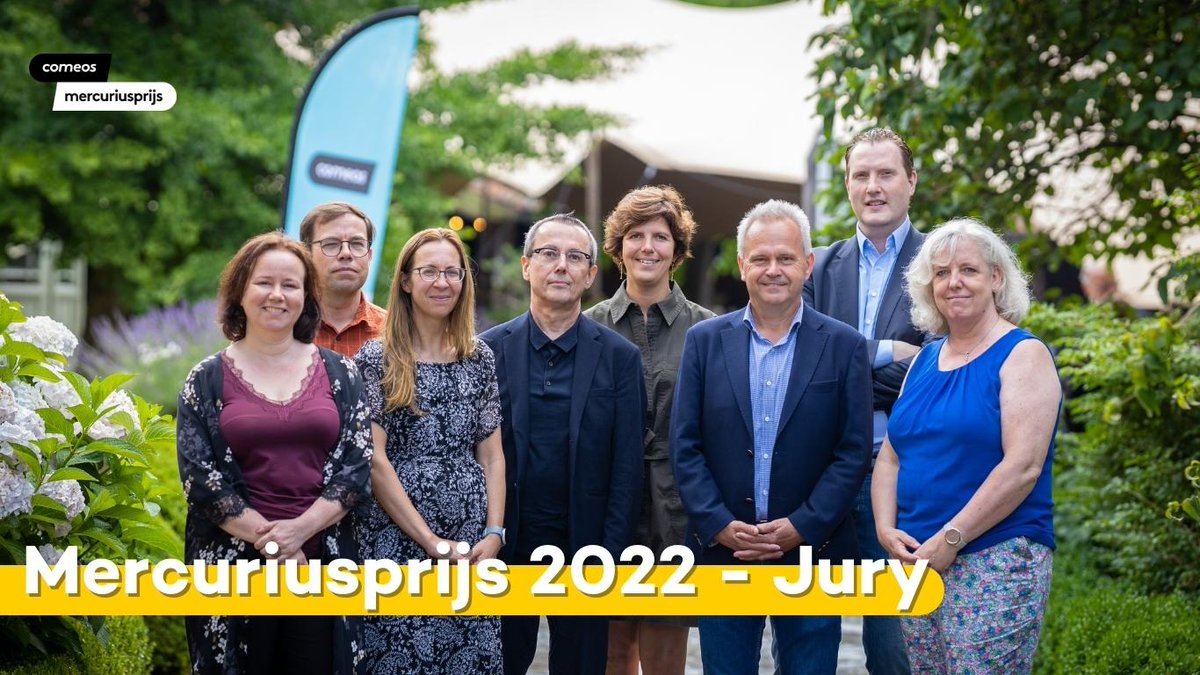 Vandaag pitchen de 10 laureaten van de #Mercuriusprijs 2022 hun initiatief aan de achtkoppige jury onder leiding van <a href="/GinoVanOssel/">Gino Van Ossel</a>. Benieuwd wie zij verkiezen als 𝗺𝗲𝗲𝘀𝘁 𝗶𝗻𝗻𝗼𝘃𝗮𝘁𝗶𝗲𝘃𝗲 𝗿𝗲𝘁𝗮𝗶𝗹𝗽𝗿𝗼𝗷𝗲𝗰𝘁 𝘃𝗮𝗻 𝗵𝗲𝘁 𝗷𝗮𝗮𝗿? Kom het te weten op 26 oktober.