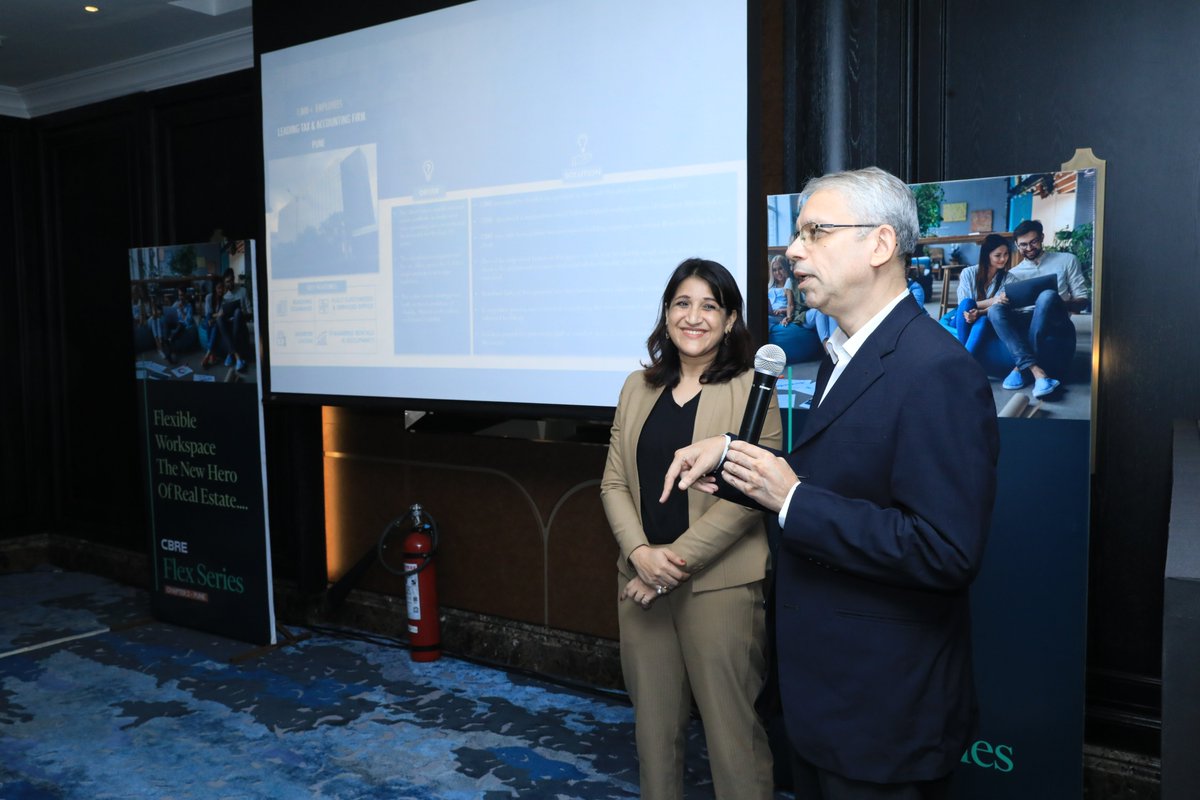 CBRE_India's tweet photo. It was a pleasure for Team CBRE to host Chapter 2 of the #FlexSeries in #Pune. More than 50 of our corporate occupier clients & CBRE experts came together to share insights, exchange business ideas & deliberate upon the evolving flex landscape in Pune and beyond.
#flexiblework https://t.co/Nc94gqWSzZ
