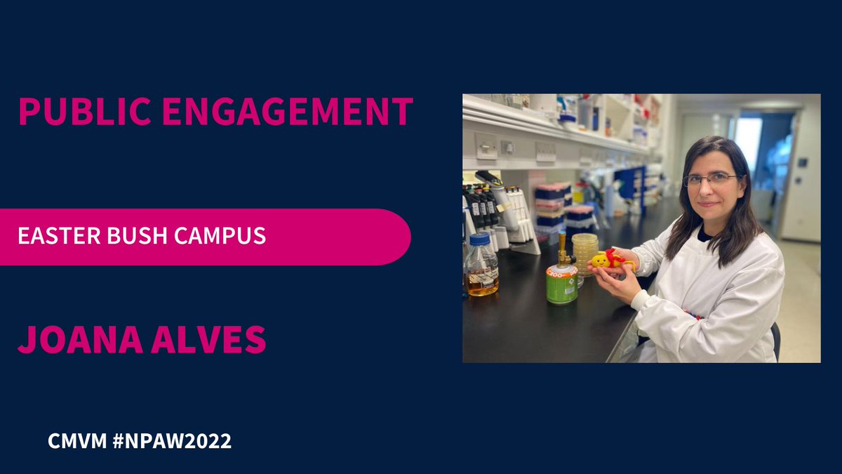 #NPAW2022 Public Engagement Award for <a href="/roslininstitute/">The Roslin Institute</a> <a href="/TheDickVet/">The Royal (Dick) School of Veterinary Studies</a> Easter Bush campus goes to Joana Alves!!  Well deserved Joana... Congratulations! <a href="/EdinUniMedicine/">Edinburgh Medical School</a> #LovePostdocs