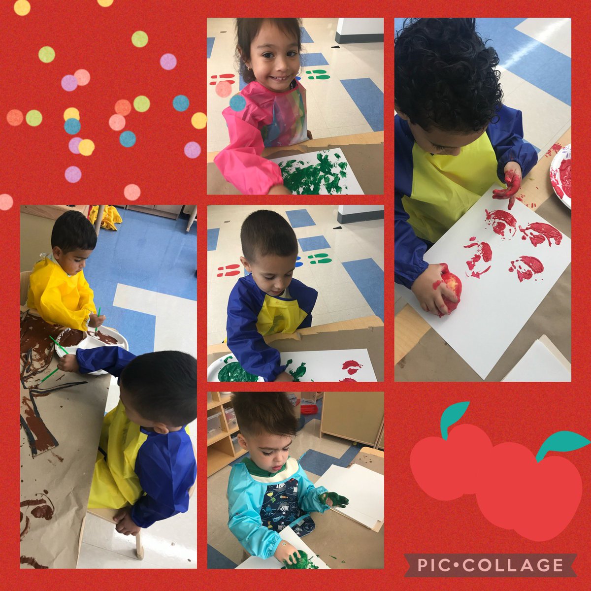 Mrs. Naimo’s #3K class is bursting with fun #fall activities. #2389Richmond #AppleStamping #FallTrees @DrJoyAbrams @DrMarionWilson @NYCSchools @CSD31SI