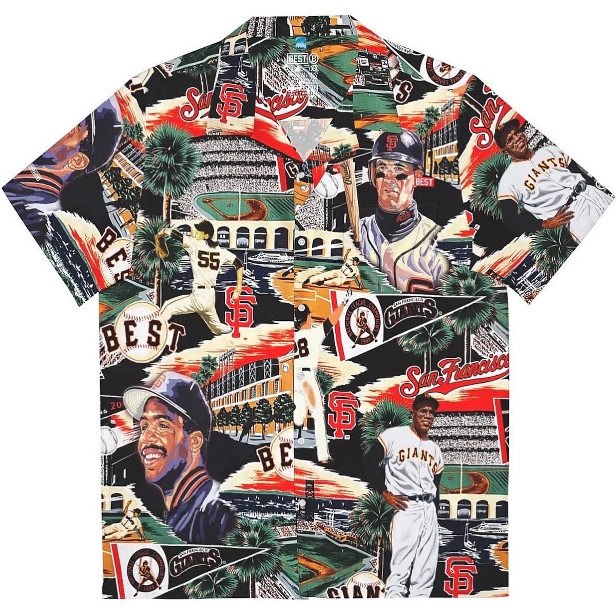BreezyExcursion's tweet photo. New Arrivals! Giant BEST Hawaiian Shirt and shorts. #breezyexcursion #ftrwtb #sfgiants https://t.co/rturw8F2kd