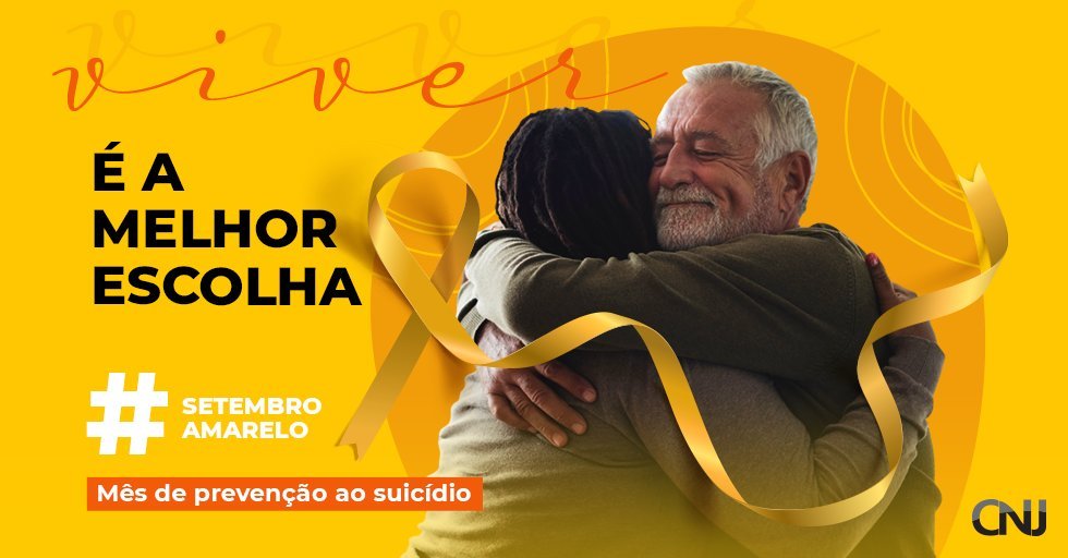 CNJ_oficial's tweet photo. Seja empático e esteja atento a quem está à sua volta. Tem dúvidas sobre o tema? Conheça a campanha #SetembroAmarelo, criada pelo Centro de Valorização da Vida com o objetivo de conscientizar sobre a prevenção ao suicídio https://t.co/yxdfH6M0mP 💛 Ao menor sinal, #Disque188 https://t.co/dqHu6EHATz