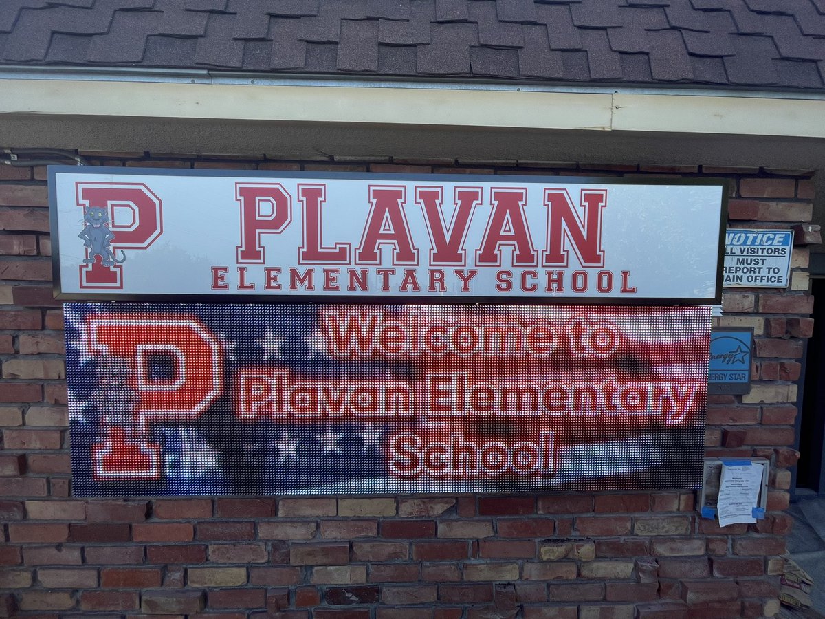 Last year, our amazing PTO gifted our school with a new digital marquee.  It was installed today!!!!