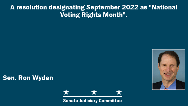USCongressBot's tweet photo. Sen. Ron Wyden (D-OR) has introduced a resolution before the Senate. #ORpol #ORpolitics https://t.co/c4nhgRus0M https://t.co/mbCVdq0OPE