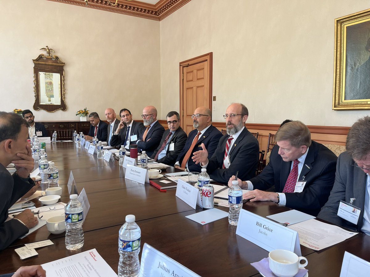 USIBC's tweet photo. USIBC was proud to host a first of its kind delegation by the @SIDMIndia where they interfaced with Michael Vacarro and Terry Emmert of @DeptofDefense @DoDCTO as well as American defense companies https://t.co/oud21kcMek