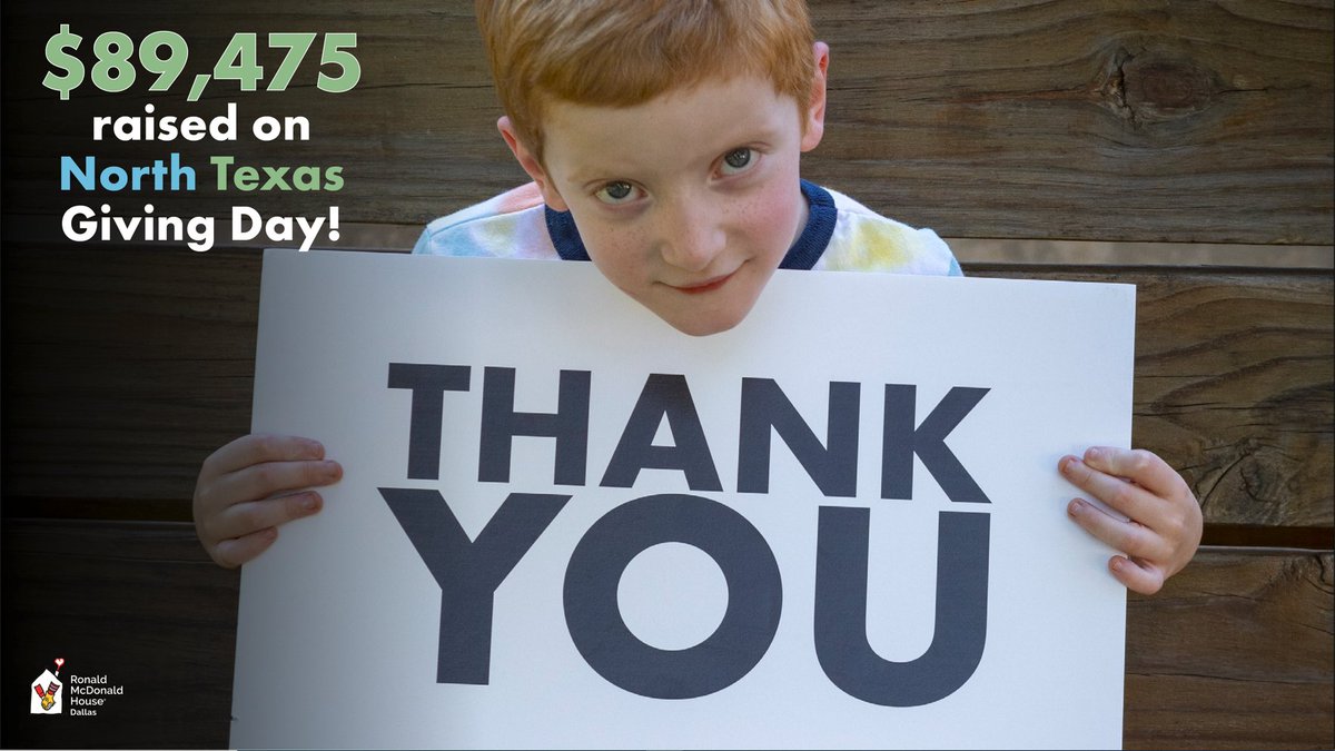 RMHDallas's tweet photo. (1/2) 💙💚 THANK YOU 💙💚 Words cannot express how thankful we are for everyone's generosity during #NTxGivingDay yesterday! Your support means the world to us &amp; the families who call #RMHD home. https://t.co/bZ7DsOoNMu
