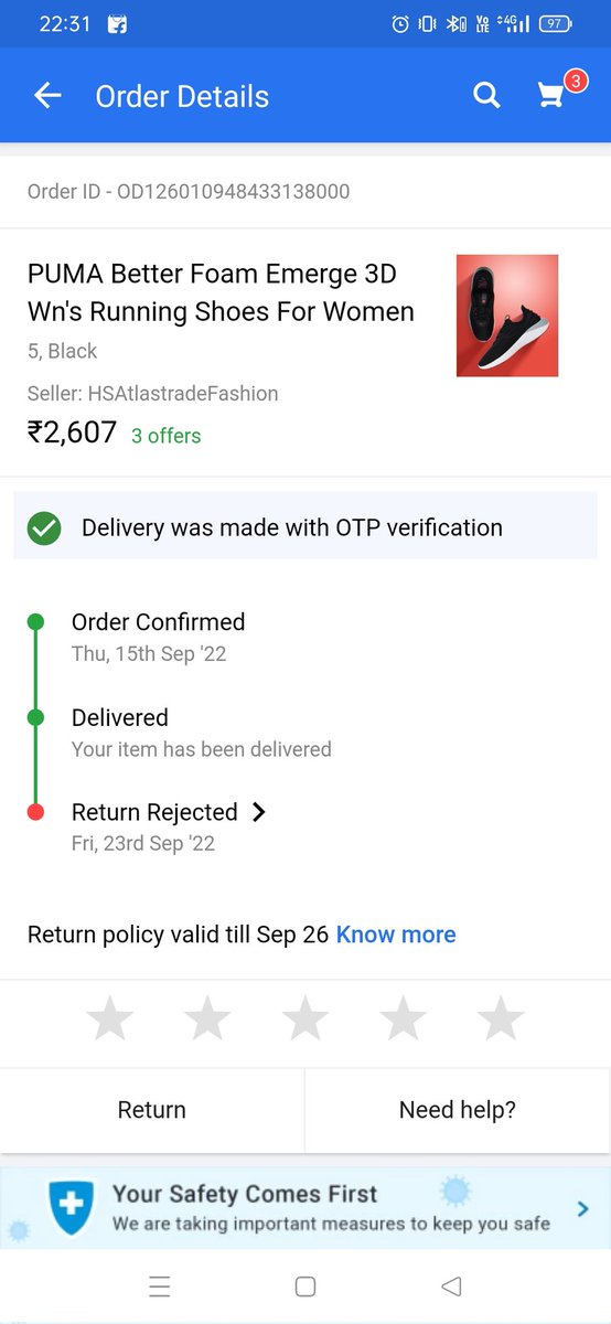 fudge_loyal's tweet photo. I ordered these puma shoes..but i received shoes of different design..i requested return and you rejected this thrice..this is what you call your customer service..pathetic..give back my money..you guys are cheaters @_Kalyan_K
@Flipkart https://t.co/H8qaBpMqdn