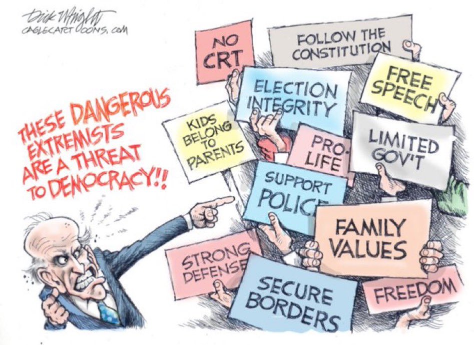 DineshDSouza's tweet image. Scary stuff! Will our democracy survive such extreme ideas?