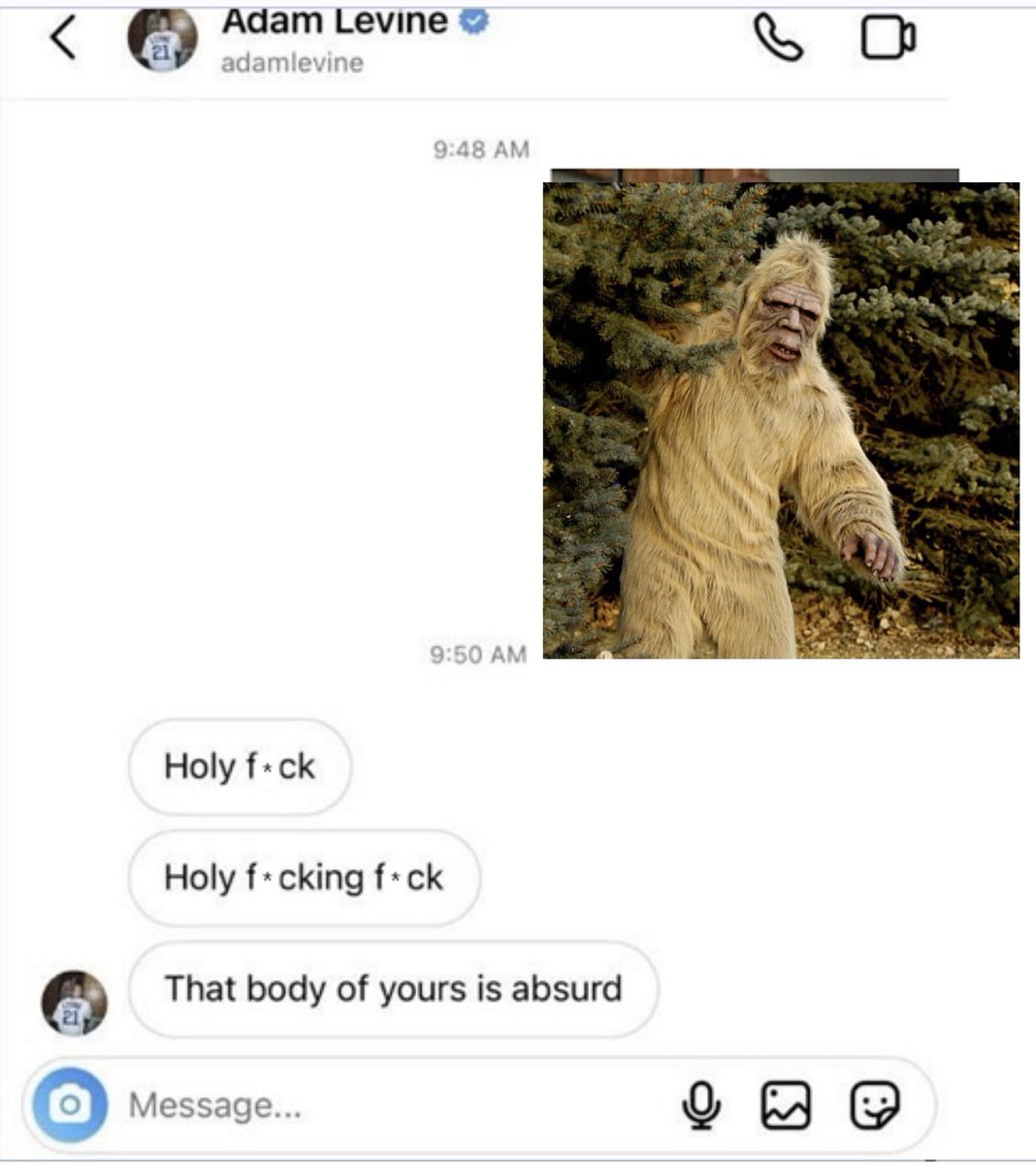 Even <a href="/adamlevine/">Adam Levine</a> loves Squatch