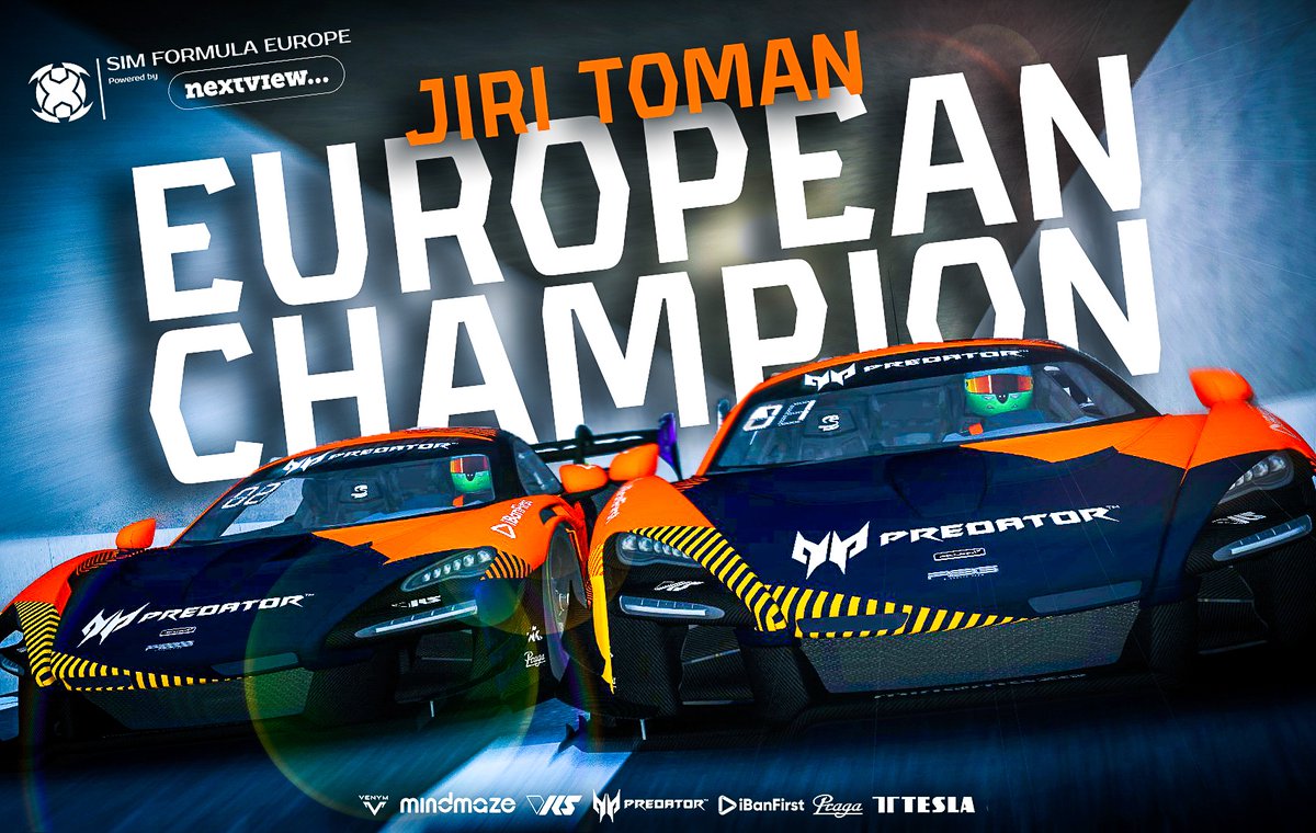 r8gesports's tweet photo. 🏆SIM FORMULA 2022 EUROPEAN CHAMPION IS… JIRI TOMAN!🏆
The third European title in a row for R8G
2️⃣ 0️⃣2️⃣0️⃣ 🇪🇪Risto Kappet
2️⃣0️⃣2️⃣1️⃣ 🇲🇰 Erhan Jajovski 
2️⃣0️⃣2️⃣2️⃣🇨🇿Jiri Toman

What else?
#SFE2022Final #simformula #r8gesports #esports #simracing @simformula https://t.co/FbZaGinXhE