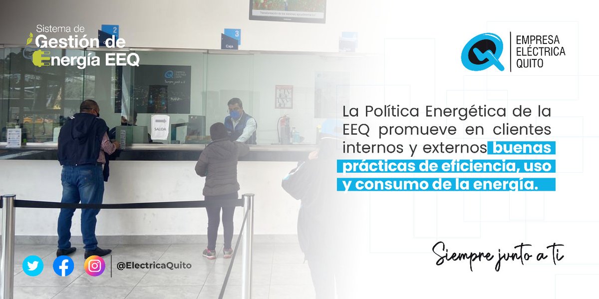 ElectricaQuito's tweet photo. #ConcienciaEnergética | La @ElectricaQuito asegura la mejora continua del desempeño energético y su SGEn proporcionando los recursos necesarios para cumplir los objetivos y metas energéticas.

Conozca la Política Energética de la #EEQ en ⬇️
https://t.co/7SU4yY6aLu https://t.co/TuxmZaaBE0