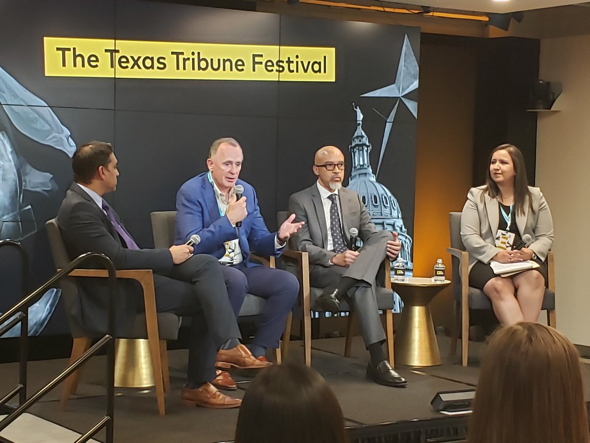Great panel at #TribFest22 highlighting bright spots in TX communtiy colleges -- so many effective practices <a href="/TempleCollege/">Temple College</a> <a href="/OdessaCollege/">Odessa College</a>