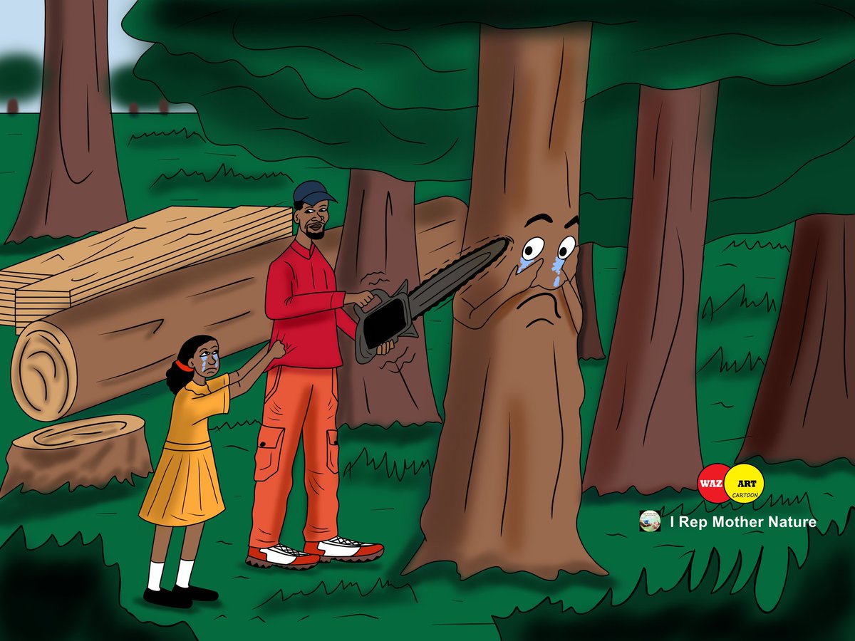 wazman_graphics's tweet photo. My new Illustration. Deforestation should always be shun.
#environmentart #environmentdesign #environmentallyconscious #environmentartist #environmentartists #environmentartwork #environmentcartoons #environmentcartoon #environment https://t.co/GHjnFEpGum