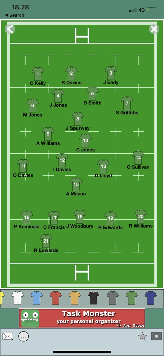 💚💚 Team announcement:

This is the Greens squad who look to make it back to back wins tomorrow at home! 💚💚

#VivaBrynamman #GreensYGwterFawr