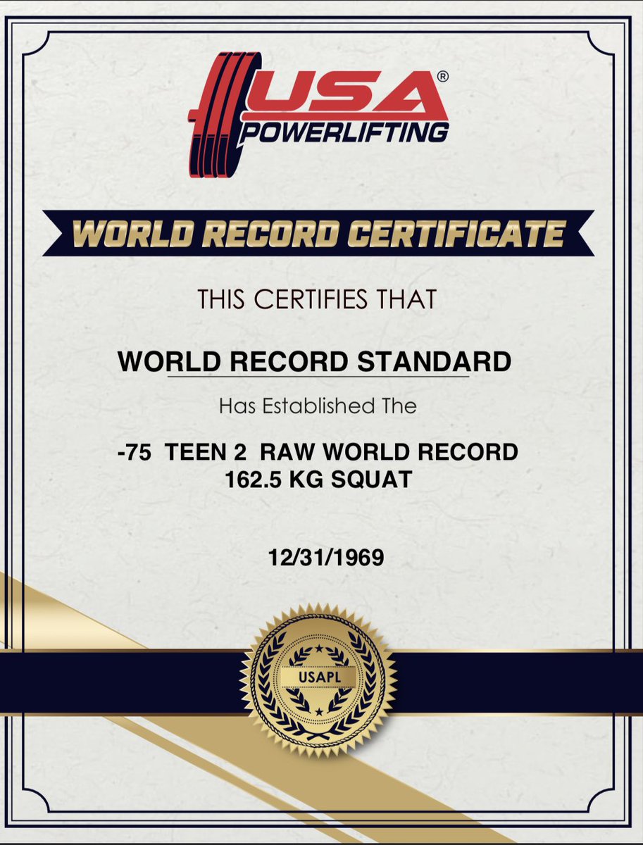 Fayth_Ham's tweet photo. Just found out I set a world record in squat at Mega Nationals in Las Vegas in June !! 😱🥳   #USAPL  #Sewanee  @madame_hamstrings  @purplehaze_wrugby   @purplehazerugby  @alphasports_cs https://t.co/3DKM0LpSKe