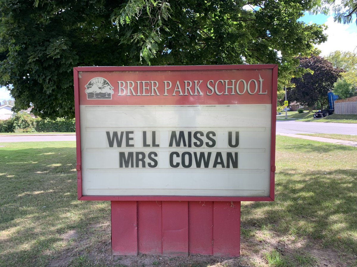 brier_park's tweet photo. We will miss you Ms. Cowan @mrscowan10 Good luck at your new school! 🙏 "If you have to put someone on a pedestal, put teachers. They are society's heroes." Kawasaki https://t.co/A3phwFt3nA