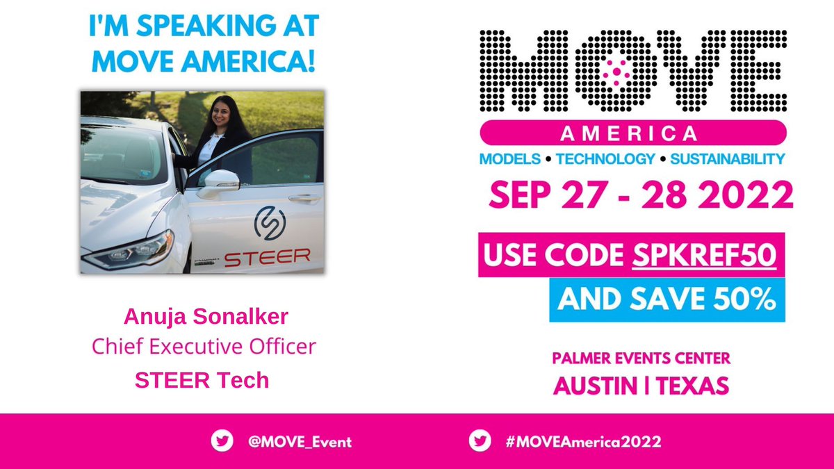 STEER (@steertechllc) on Twitter photo Join us at the meeting place for #mobility - <a href="/MOVE_Event/">MOVE - Mobility Re-Imagined</a> America 2022 on September 27 & 28 in Austin, TX! Discover how to join the mobility wave during STEER CEO's session on #cybersecurity and a panel discussion covering "What are the next steps to enable the #AV revolution?" Join us at the meeting place for #mobility - <a href="/MOVE_Event/">MOVE - Mobility Re-Imagined</a> America 2022 on September 27 & 28 in Austin, TX! Discover how to join the mobility wave during STEER CEO's session on #cybersecurity and a panel discussion covering "What are the next steps to enable the #AV revolution?"