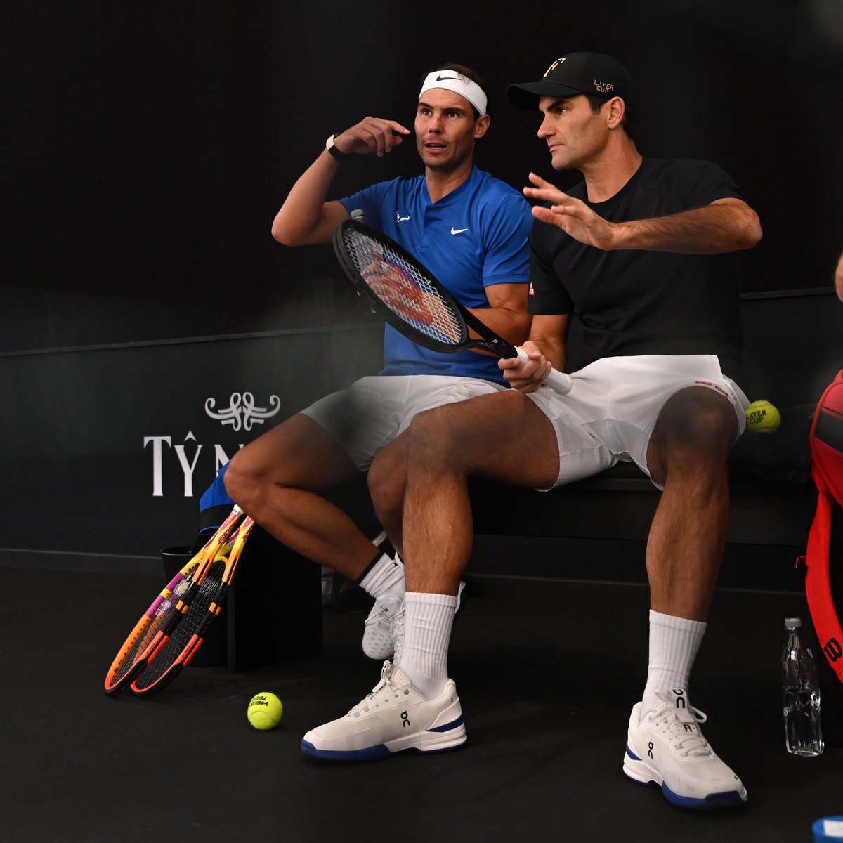 LaverCup's tweet photo. Talking tactics.

#LaverCup https://t.co/W5Ldrptjqf